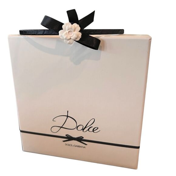 Dolce & Gabbana Porcelain Flower Black Ribbon Accent Headband NIB - Picture 5 of 6